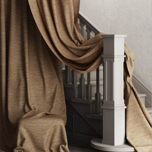 Malhar silk look curtains